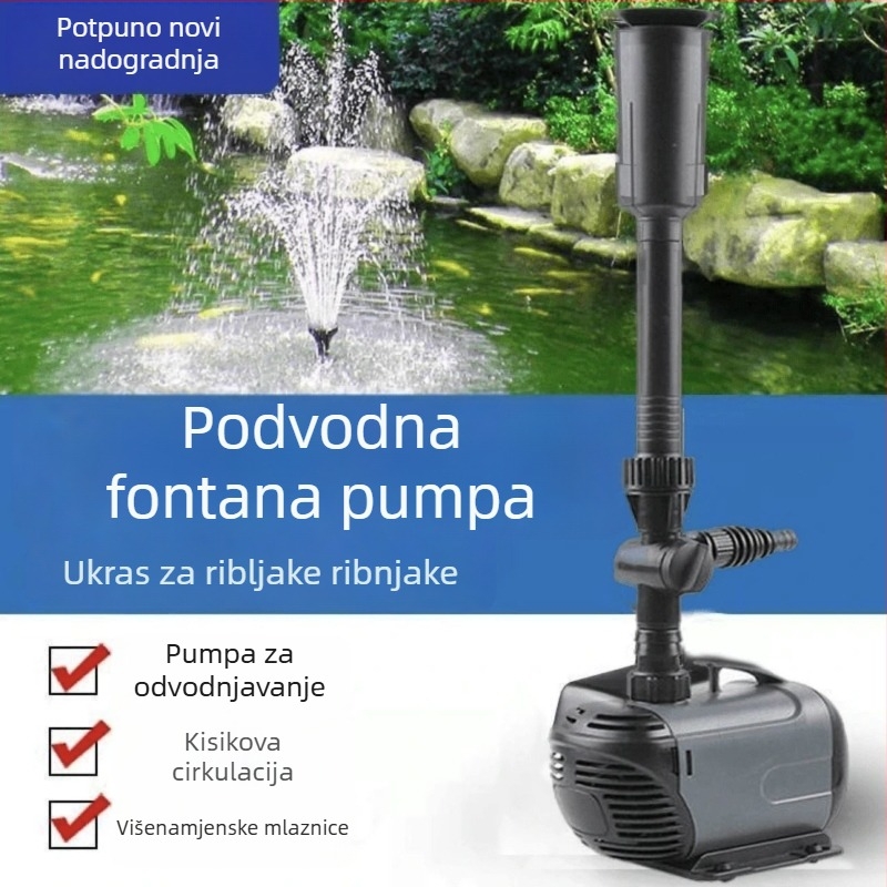 Potopna pumpa za fontanu za ribnjak – brončana spiralan centrifugalna pumpa, raspršivanje vode, keramički tok vode