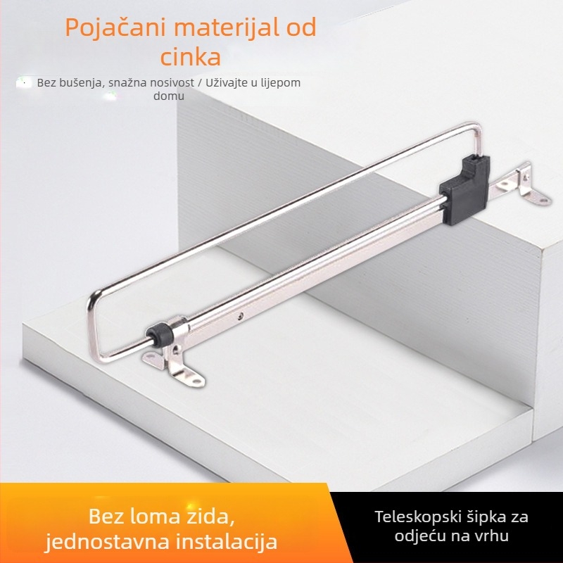 Pokretni izvlačni vješalica za odjeću – hladno valjani čelik, kromirani premaz, moderni minimalistički dizajn, Honglesen