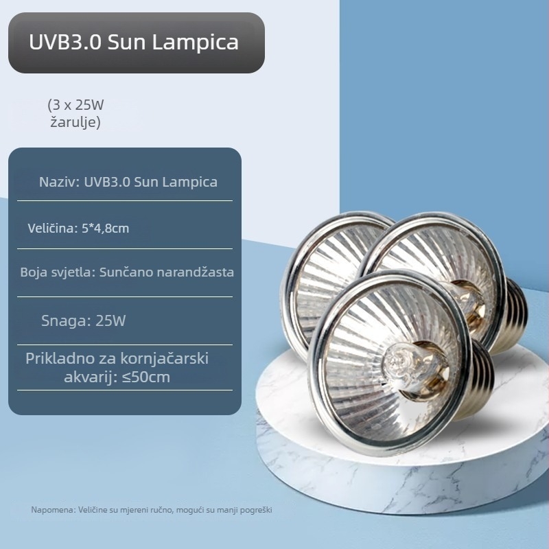 Lampa za kornjače za sunčanje – nehrđajući čelik, 20W, Yee marka, porijeklo Shandong