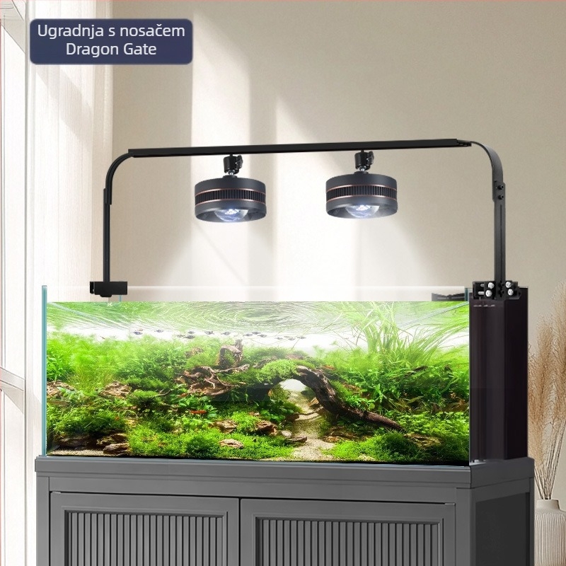 Akvarijska downlight svjetiljka s punim spektromom i simulacijom dnevnog svjetla, tajmer i inteligentna kontrola, 80W, materijali: staklo, aluminijska legura, ABS