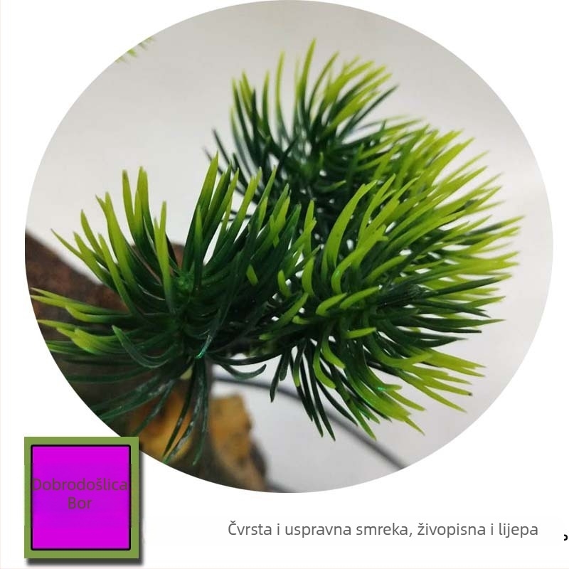 Okretni vodeni ukras s gnijezdom ptice i borovim lišćem — smola, ručna izrada, bojano, lakirano, prilagodljivo