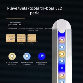 Kompaktna vodootporna LED lampa za akvarij s punim spektrom za vodene biljke