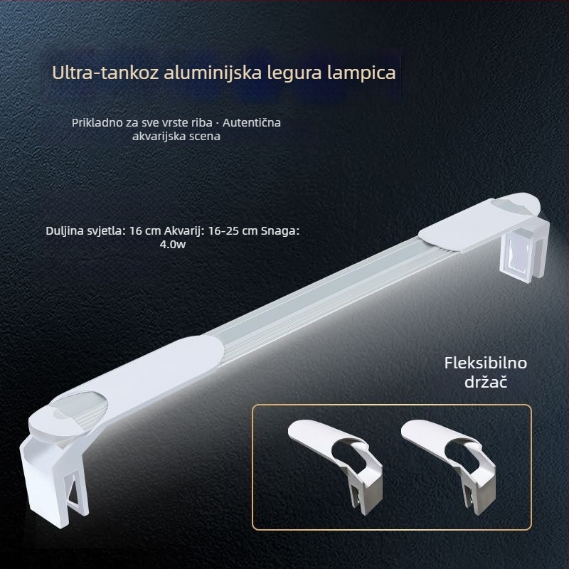 Kompaktna vodootporna LED lampa za akvarij s punim spektrom za vodene biljke