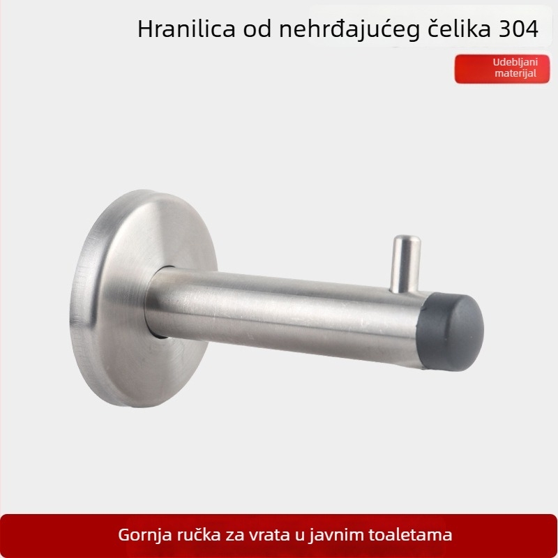 Gornja vješalica za vrata kupaonskih pregrada od 304 nehrđajućeg čelika, brušeni završna obrada