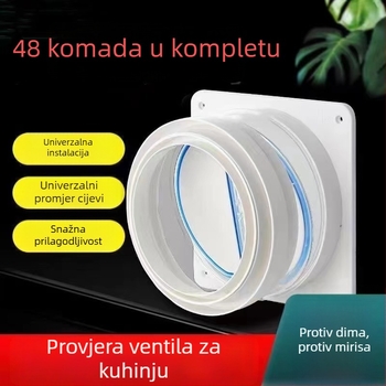 Orijentalna Sanitarna Oprema Univerzalni kuhinjski ventil provjere protoka ispušnog kanala – jednosmjeran, PP materijal, moderan stil