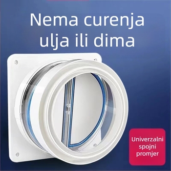 Orijentalna Sanitarna Oprema Univerzalni kuhinjski ventil provjere protoka ispušnog kanala – jednosmjeran, PP materijal, moderan stil