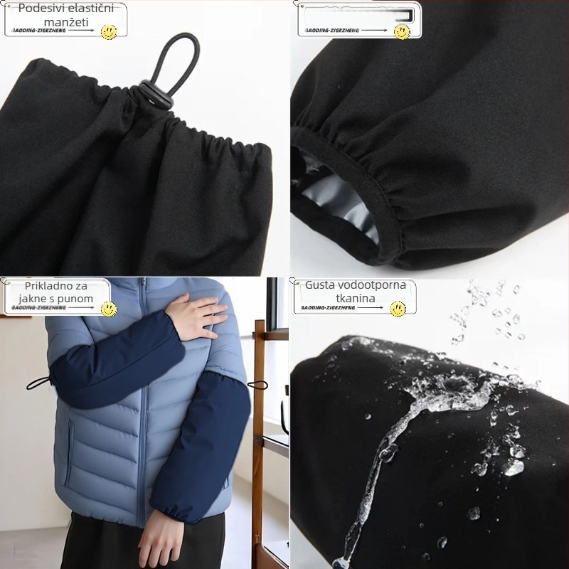 Vodootporne navlake za rukave za blagovanje – otporne na mrlje i ulje, poliester, za muškarce, sve sezone