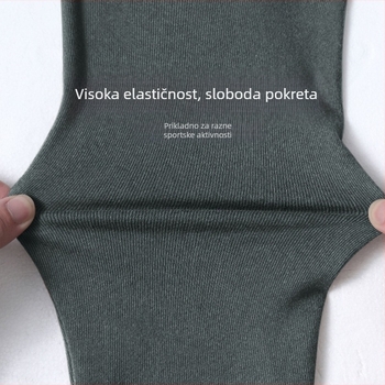 Muška sportska jakna od poliesterske smjese s flese podstavom, visok ovratnik, dugi rukavi, bez kapuljače