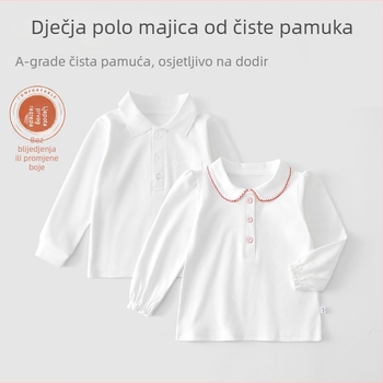 Dječja polo majica, pamuk, unisex, za uzrast 3–8 godina, proljeće, jesen i zima