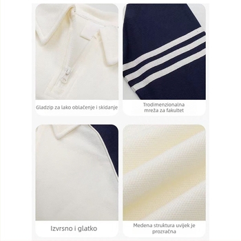 Juyu dječje polo majice s dugim rukavima, prugasta pamuk polo majica, jesen, uzrast 3–8 godina