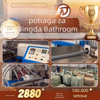 PVC odvod s dvostrukim glavama, za kuhinjsku sudoperu i balkon ormarić — prilagodljiva obrada, moderan jednostavan stil