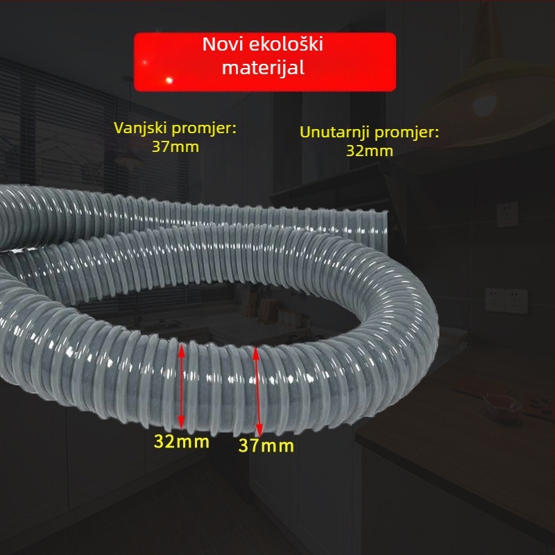 PVC debela odvodna cijev za umivaonik — fleksibilna i izdržljiva, model AQ-20, promjer vijka 45 mm