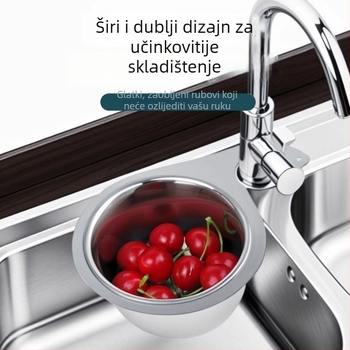 Posuda od nehrđajućeg čelika u obliku labuda s filtrom – višenamjenski stalak za sudoper za suhe i mokre ostatke