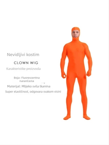 Ninja nevidljivi kostim za Halloween – unisex, Milk Silk tkivo, jesen 2024, marka Xin, za scenske nastupe