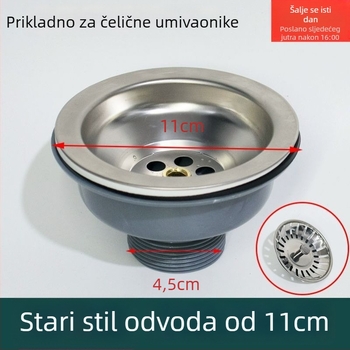 Nehrđajući čelični koš za odvod kuhinjskog sudopera – starinski stil (EU CE certifikat, Materijal: Other, Model: Other, Podrijetlo: Other)