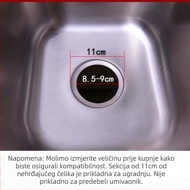 Nehrđajući čelični koš za odvod kuhinjskog sudopera – starinski stil (EU CE certifikat, Materijal: Other, Model: Other, Podrijetlo: Other)