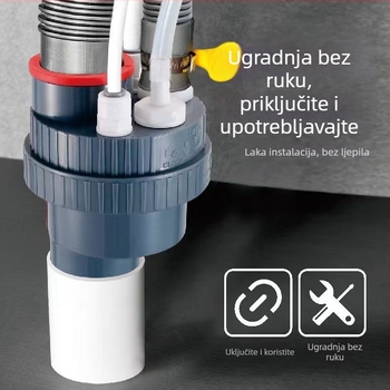 Kuhinjski odvodni spoj protiv mirisa, petkanalni odvod, ABS+ materijal, model 3225, težina 290 g