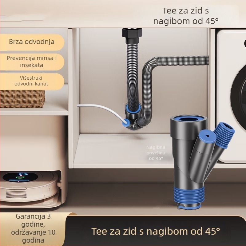 Zidni utikač protiv mirisa za cijevi – set od 50 zaptivačkih čepova za cijevi 50/75; Materijal: ABS, PP, TPU, TPR; Model: Anti-odor plug; Marka: Love cleanliness