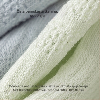 Ženske pet prstiju čarape — prozračne od combed cotton, 70–80% pamuka, anti sklizanje, upijanje znoja, trenje; uzorak: usklađeni boje; visina cijevi srednja