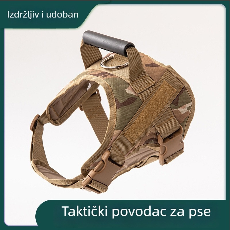 Set za kućne ljubimce: povodac i prsluk u industrijskom stilu — poliester, podesivo, marka kuchi