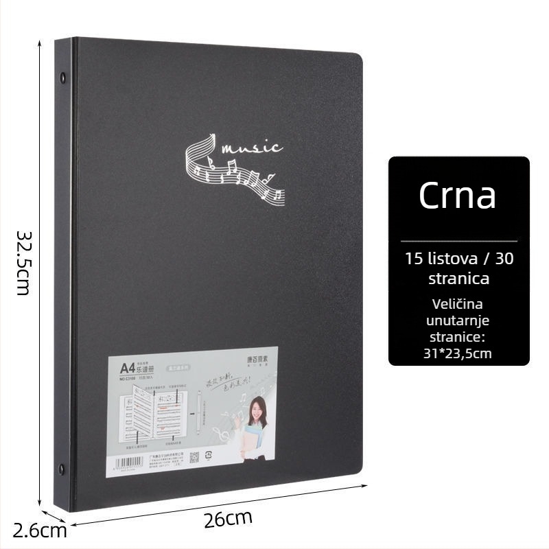 Kangbai C3100 PP O-clamp za partiture formata A4