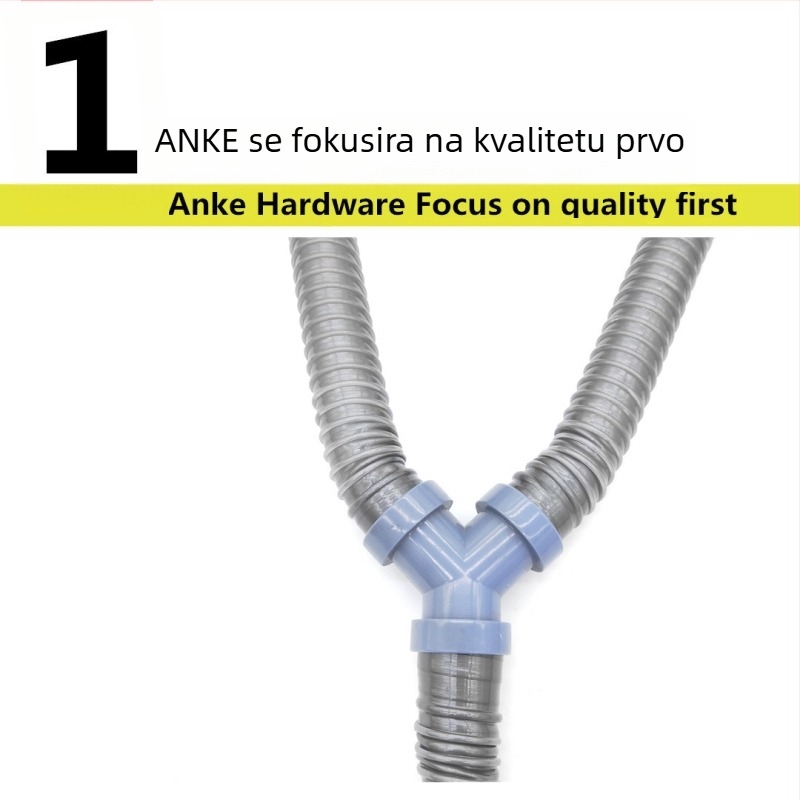 Y-oblik odvod za dvostruki sudoper, PVC, model XS-007F, moderni minimalistički stil
