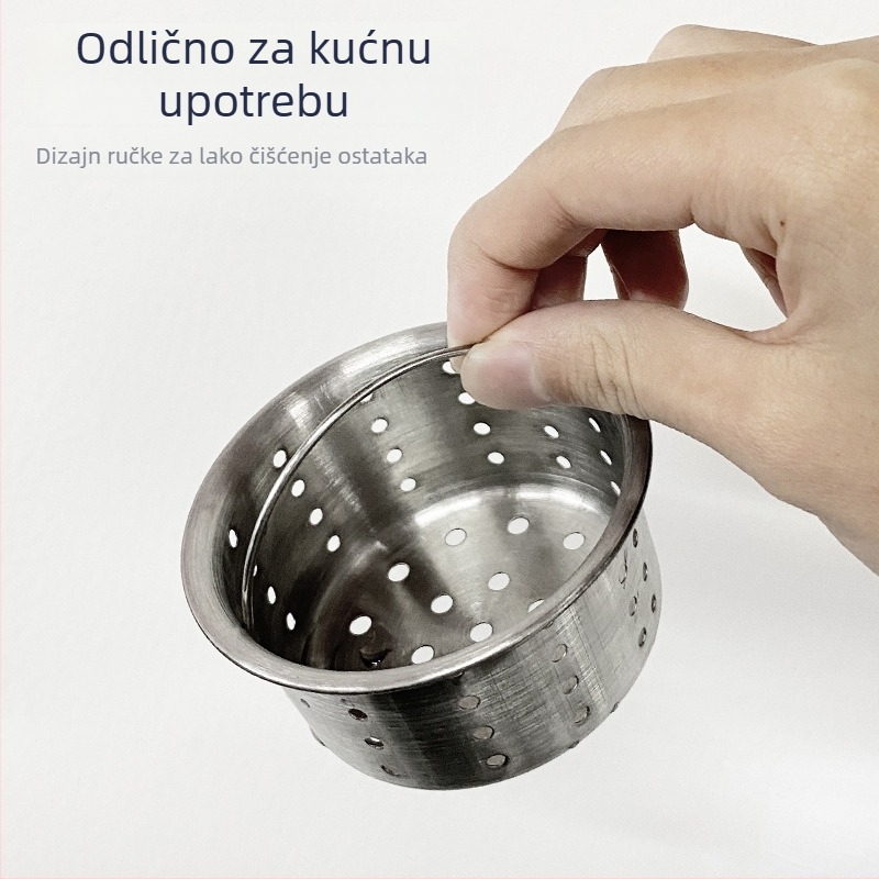 Koš za odvod vode iz sudopera, nehrđajući čelik, moderan minimalistički stil