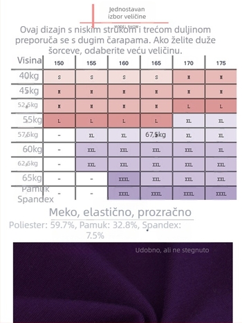 Baletne hlače za odrasle – pamuk, 95% pamuk, podstava od spandexa 75%, unisex, za sve sezone