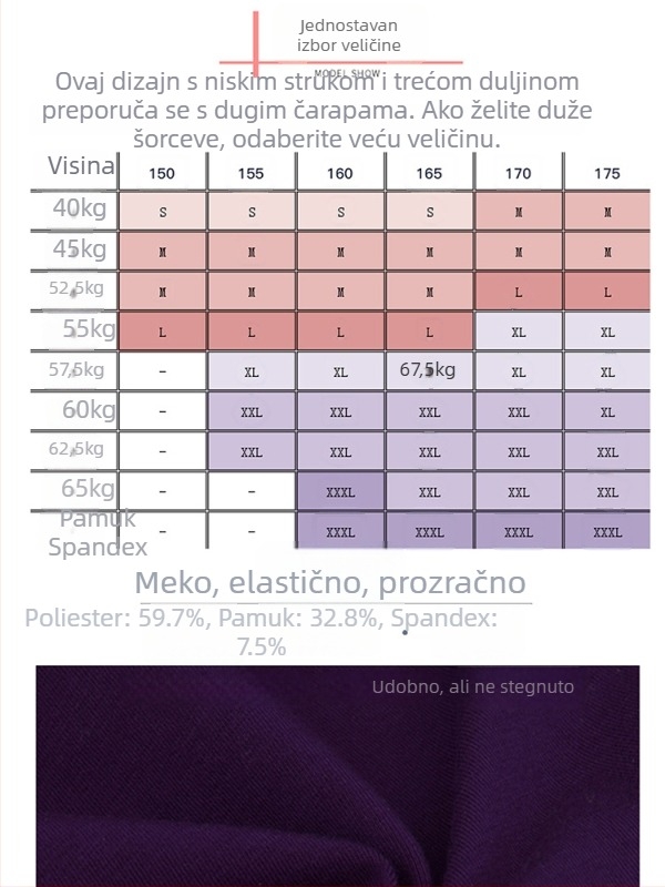 Baletne hlače za odrasle – pamuk, 95% pamuk, podstava od spandexa 75%, unisex, za sve sezone