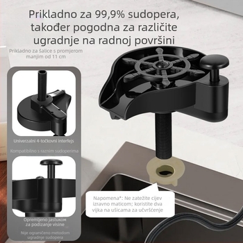 Uređaj za pranje čaša s dozom sapuna, model ZYQ-1, plastični materijal, moderan stil