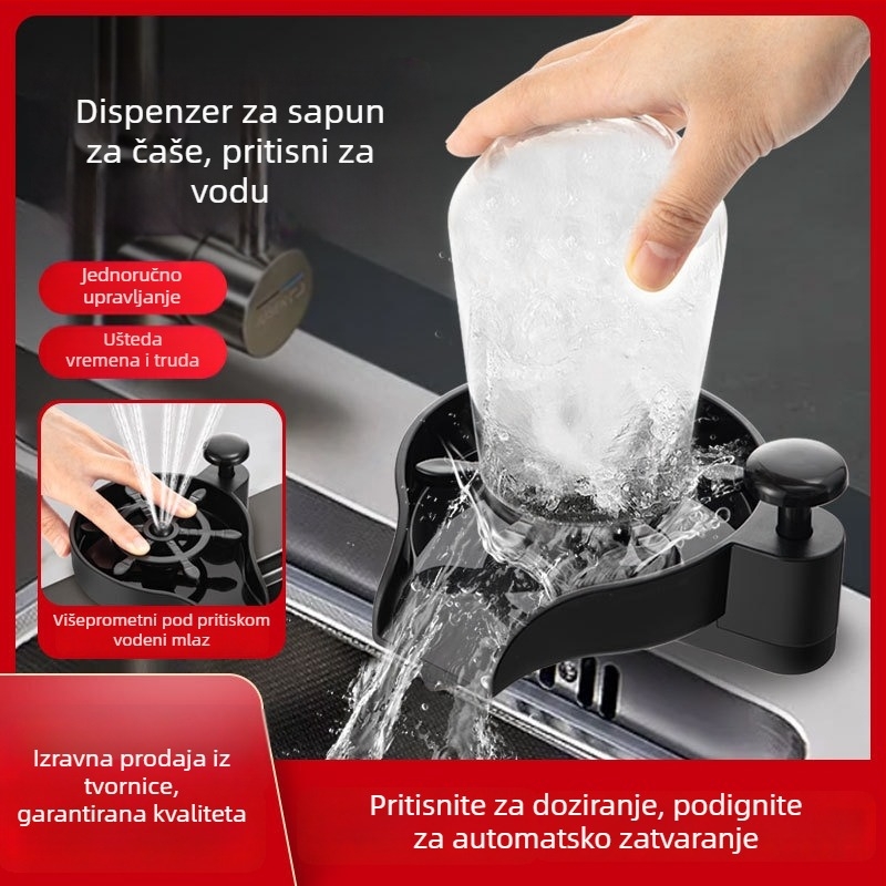 Uređaj za pranje čaša s dozom sapuna, model ZYQ-1, plastični materijal, moderan stil