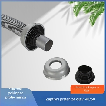 Set odvoda za umivaonik, S-zavoj i U-oblik, PP materijal, preklopni tip, moderni minimalistički stil