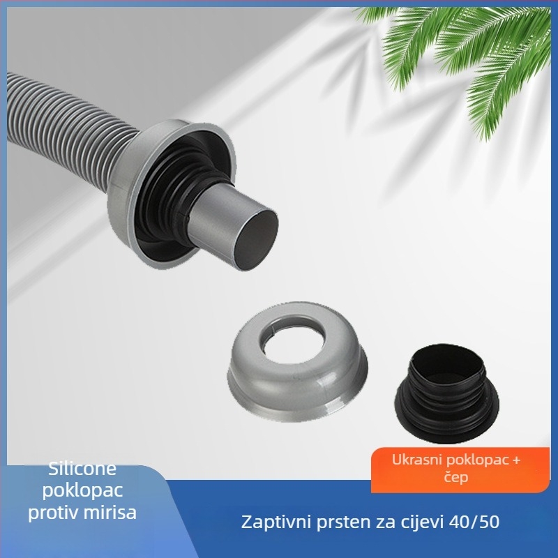 Set odvoda za umivaonik, S-zavoj i U-oblik, PP materijal, preklopni tip, moderni minimalistički stil