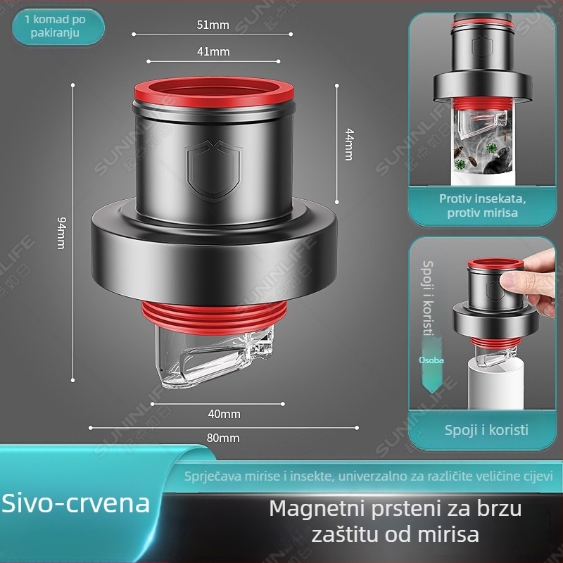 Zapornik protiv mirisa za kuhinju, Flip tip, ABS, P-oblik, model J10102