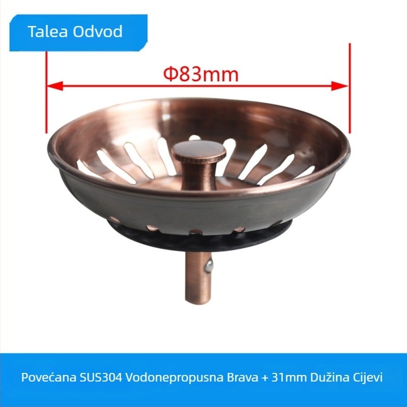 Talea kuhinjska zaptivka za odvod s filtrom, SUS304, model QS491C006, 67 g, podrijetlo: Quanzhou, Fujian