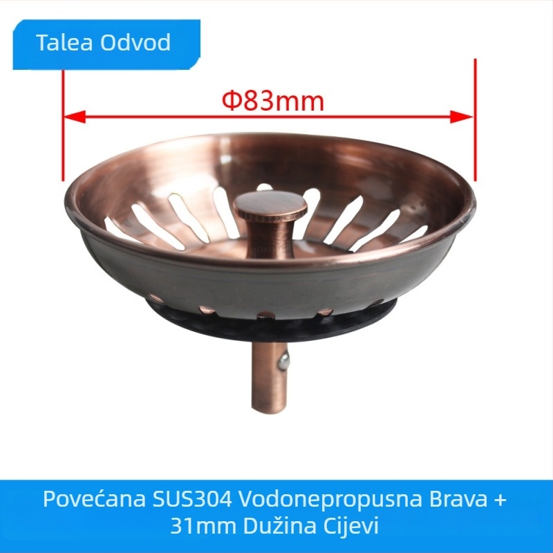 Talea kuhinjska zaptivka za odvod s filtrom, SUS304, model QS491C006, 67 g, podrijetlo: Quanzhou, Fujian