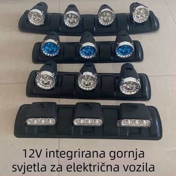 Krovno svjetlo s dugim reflektorom za četverokota električni tricikl, napajanje 12V, bez prilagodbi
