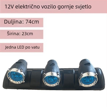 Krovno svjetlo s dugim reflektorom za četverokota električni tricikl, napajanje 12V, bez prilagodbi