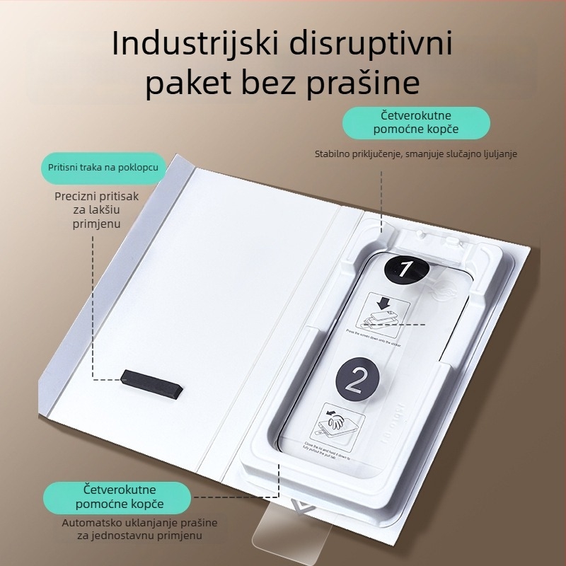Staklena zaštita zaslona za iPhone – prednja, HD jas, zaštita privatnosti, otporna na prašinu