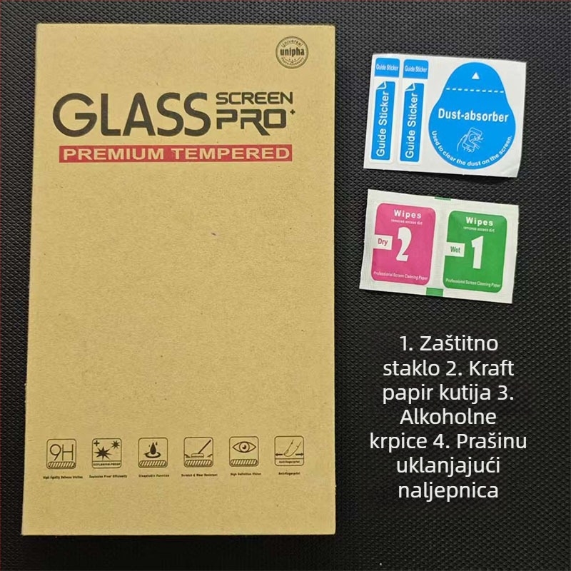 Zaštitno staklo zaslona od kaljenog stakla za Apple iPhone 16 Pro / iPhone 15 Pro Max, 3D cijeli zaslon, otpornost na otiske prstiju, HD, otpornost na prašinu