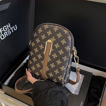 Ženska kvadratna crossbody torba, PU, vertikalni kvadratni oblik, zatvarač, unutarnja pretinica za mobitel (urbanistički minimalistički stil)