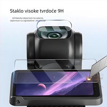 Zaštitno staklo za DJI Action 5 Pro i Pocket 3 – cijeli zaslon, tvrdo kaljeno staklo, HD, otisci prstiju otporan, otporan na ogrebotine, antiodsjaj
