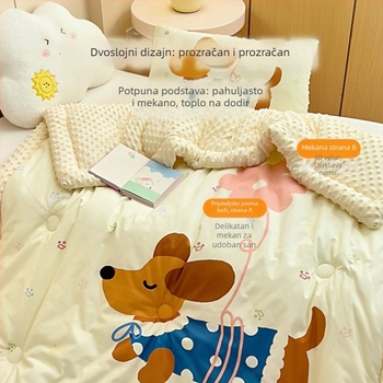 Bejbi zimski quilt – materijal: čista pamuk i pleteni pamuk, punilo: poliester, za djecu do 6 godina, težina 1.1–2 jin