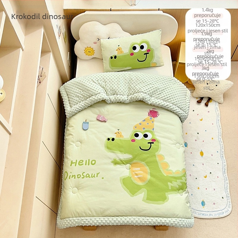 Bejbi zimski quilt – materijal: čista pamuk i pleteni pamuk, punilo: poliester, za djecu do 6 godina, težina 1.1–2 jin