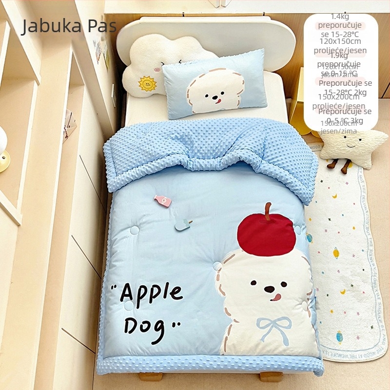 Bejbi zimski quilt – materijal: čista pamuk i pleteni pamuk, punilo: poliester, za djecu do 6 godina, težina 1.1–2 jin