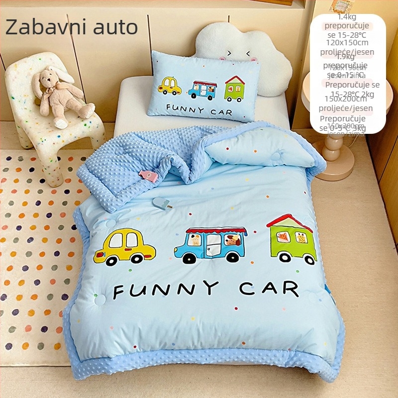 Bejbi zimski quilt – materijal: čista pamuk i pleteni pamuk, punilo: poliester, za djecu do 6 godina, težina 1.1–2 jin