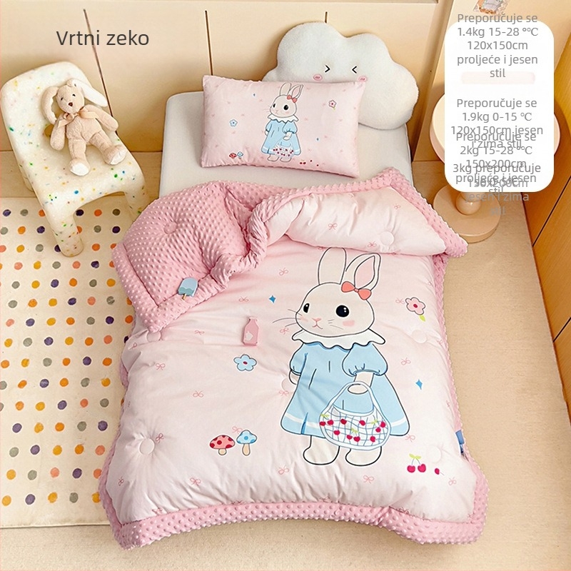 Bejbi zimski quilt – materijal: čista pamuk i pleteni pamuk, punilo: poliester, za djecu do 6 godina, težina 1.1–2 jin