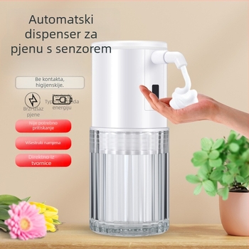 Indukcijski dispenser pjene, keramika + ABS, indukcijska funkcija, CE certifikat, elektroplating, težina 555 g