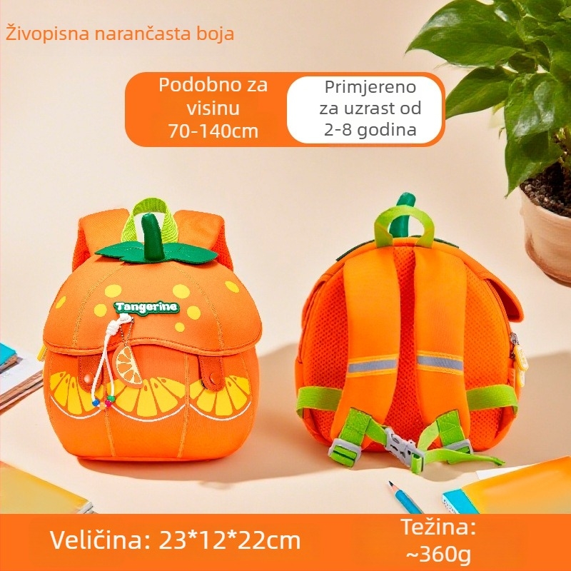 Dječji ruksak za kampiranje s motivom voća i životinja, ultralagan, prozračan, vodootporan, zakrivljeni rameni pojasevi