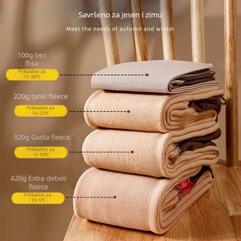 Ženske tvarujuće najlonke s visokim strukom od najlona, fleece unutrašnjost, debele, pune dužine, za jesen-zimu